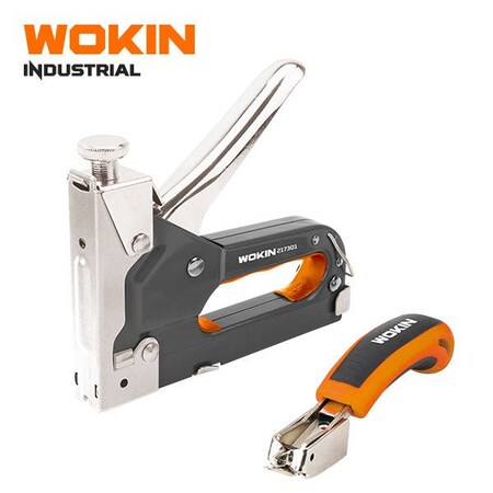 Wokin Heavy Duty 3 Way Staple Gun & Staple Remover Set Industrial 217301